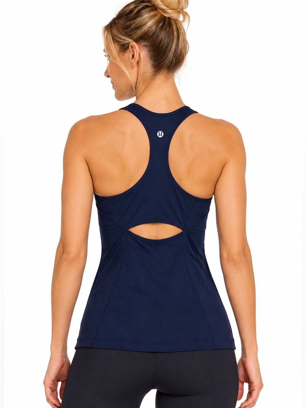 Lululemon In Training Tank Size 4 Navy Blue Racerback - Picture 2 of 13